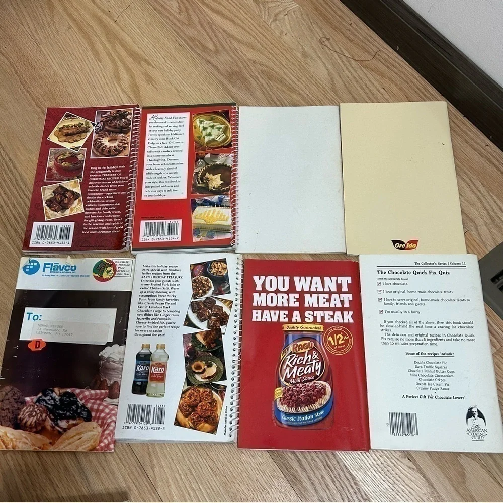 Vintage Cookbook Bundle Christmas New England Karo Chocolate Ore Ida Potatoes